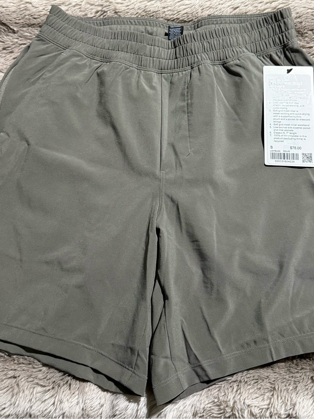 lululemon athletica Men's Olive Green Athletic Shorts